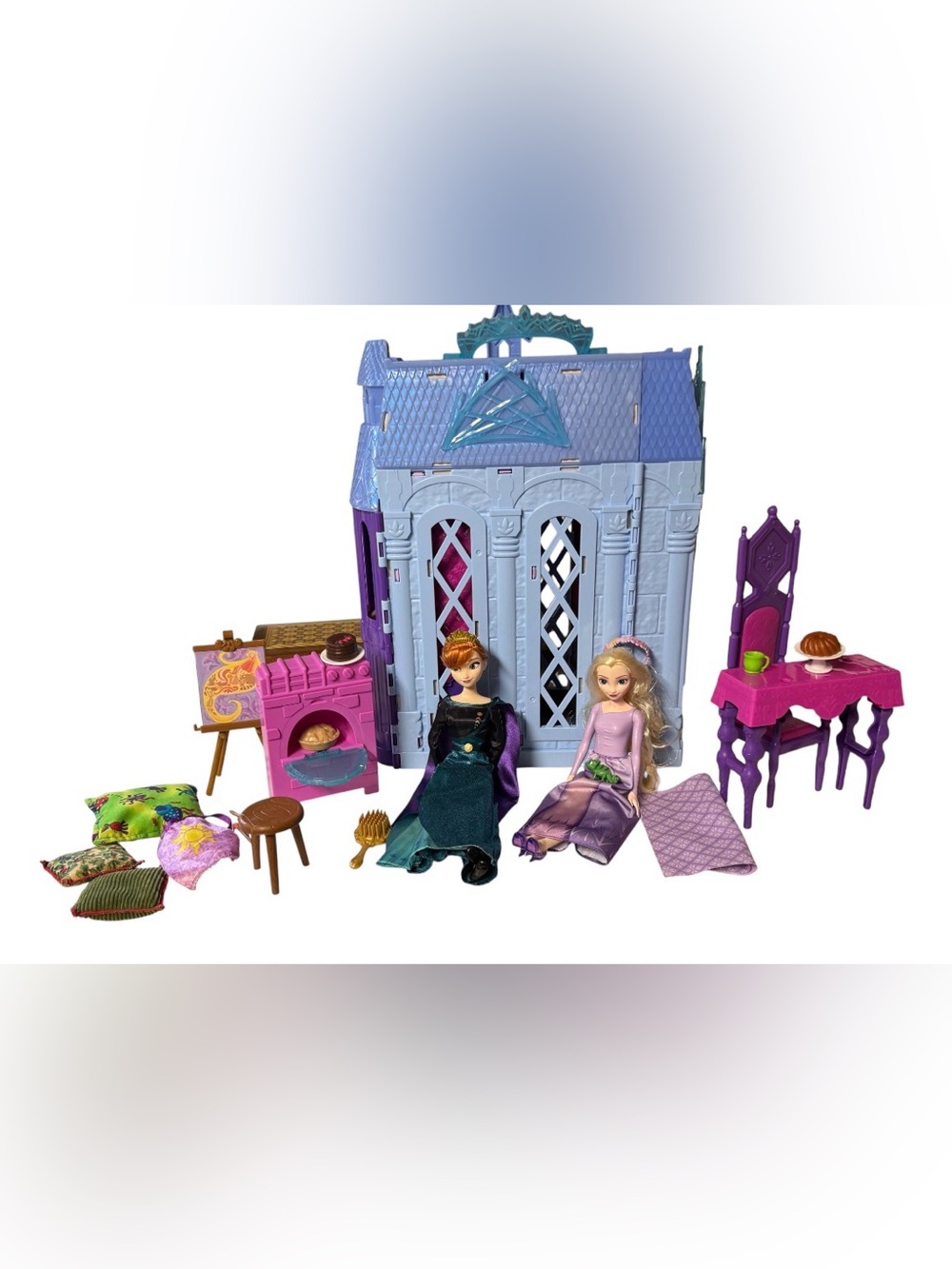 EUC Mattel Disney Frozen Ultimate Arendelle Adventure portable castle playset